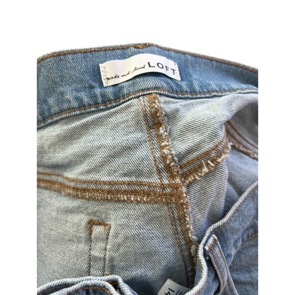 Spicy Shorty Shorts Ann Taylor Loft Cut Offs Button Up retro inspired style 14 - Picture 3 of 3